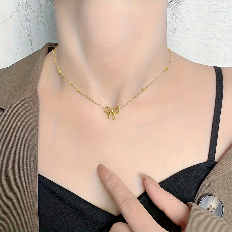 Gold Bow pendant